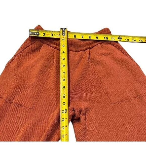 Free People FP Beach Pants Womens XS Knit Jogger Baggy Freya Stretch Rust Linen - Picture 6 of 10